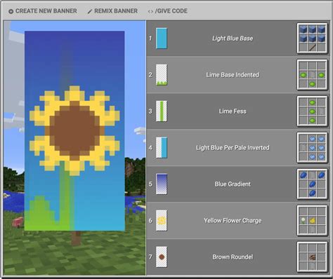 sun banner minecraft|minecraft sunflower banner.